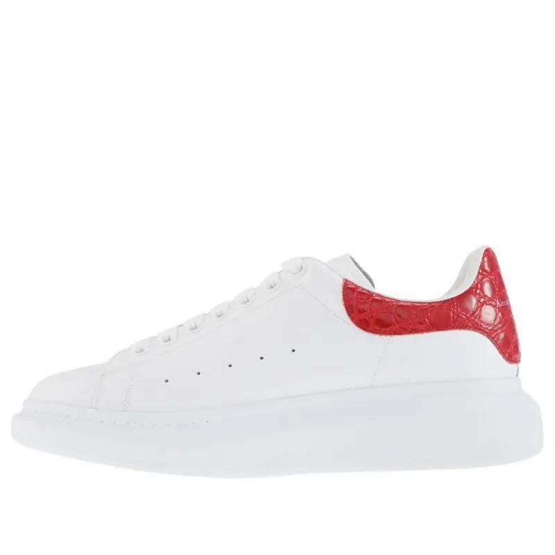Alexander McQueen Oversized Sneaker 'White Red Crocodile' 625162WHYB89676 sold by KicksCrew