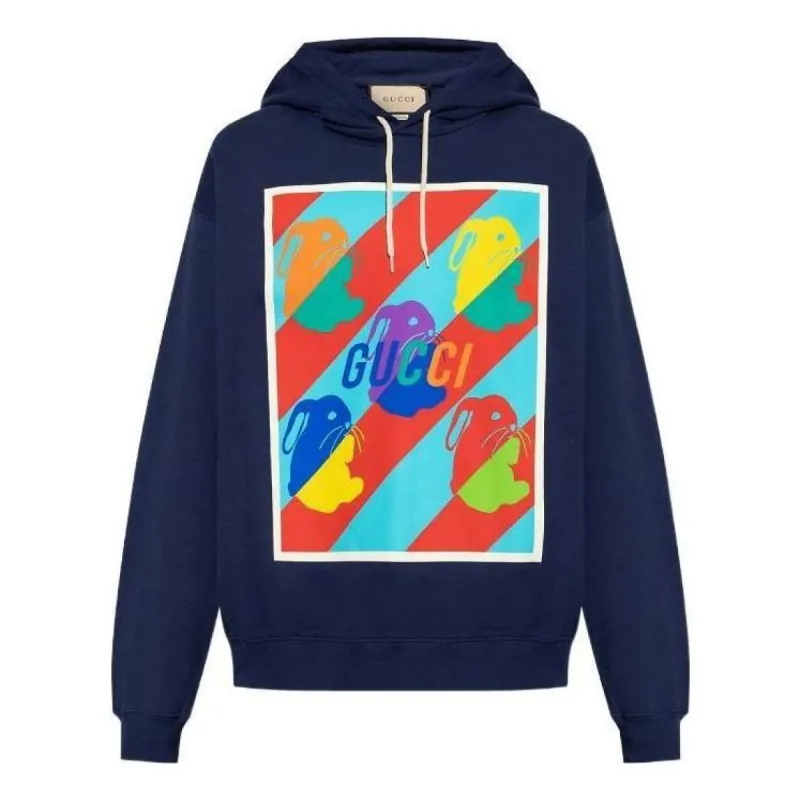 Gucci Graphic Paint Hoodie 'Navy Multi' 728986-XJE78-4684 sold by KicksCrew