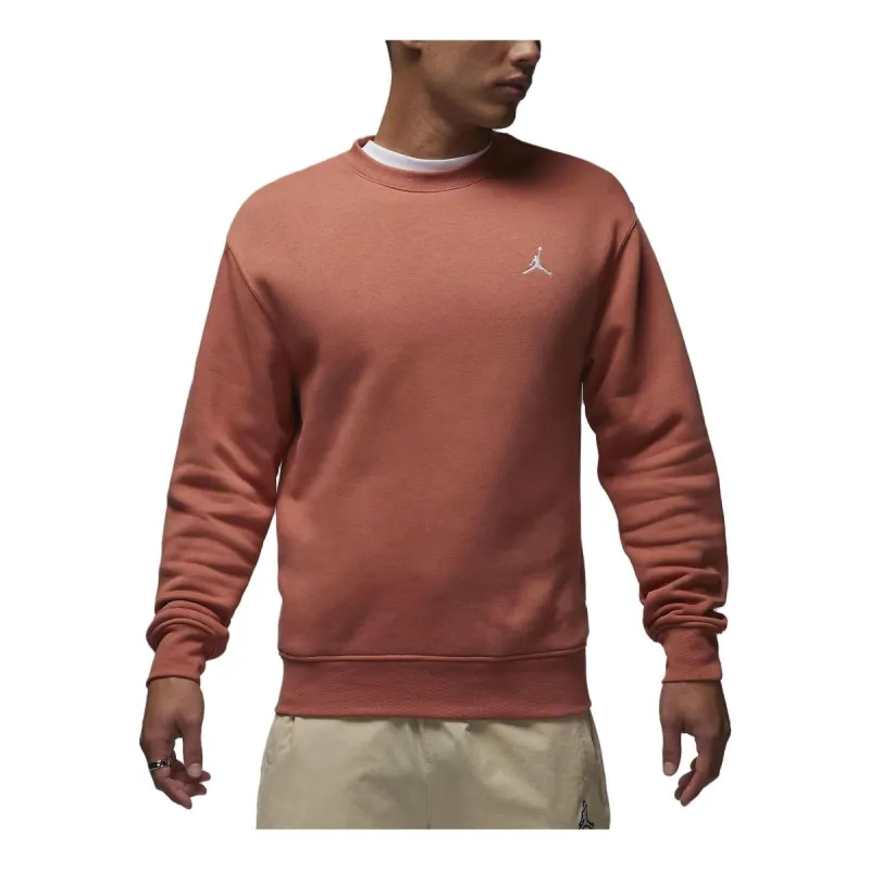 Air Jordan Essentials Logo Crew-Neck Sweatshirt 'Orange White' FJ7777-810 sold by KicksCrew