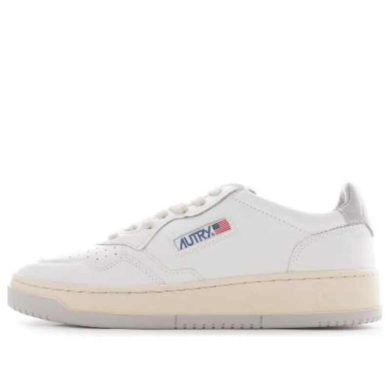 Autry Medalist Leather Low 'White Grey' AULM-BB50 sold by KicksCrew