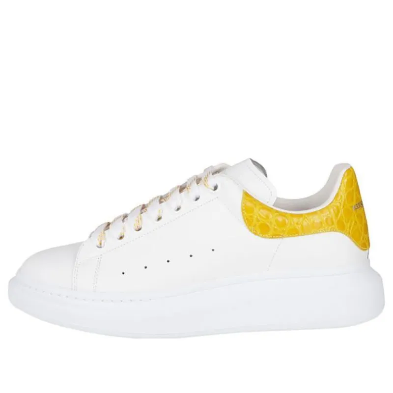 Alexander McQueen Oversized Sneaker 'White Yellow Crocodile' 625162WHYB89429 sold by KicksCrew