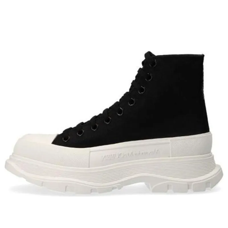 Alexander McQueen Canvas Chunky High-Top Sneakers 'Black' 662678W4QK11320 sold by KicksCrew