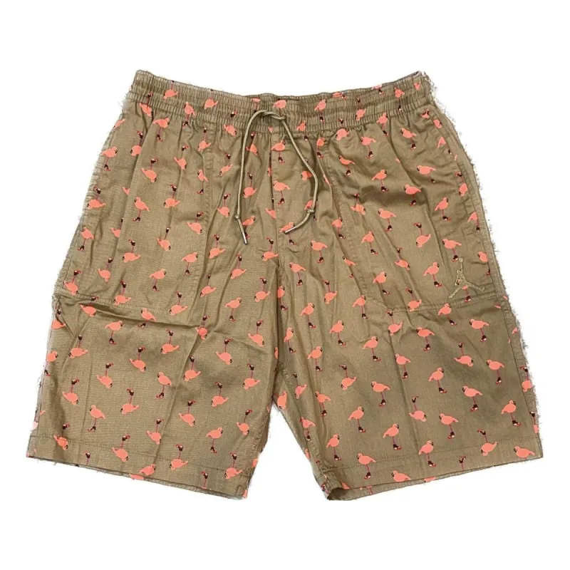Air Jordan Full Out Logo Shorts 'Khaki Orange' 694987-239 sold by KicksCrew