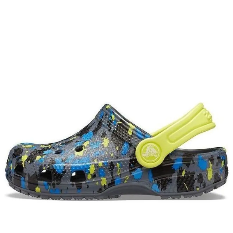 (GS) Crocs Classic Classic Printed Clogs 'Charcoal Citrus Croslite' 205813-00T sold by KicksCrew