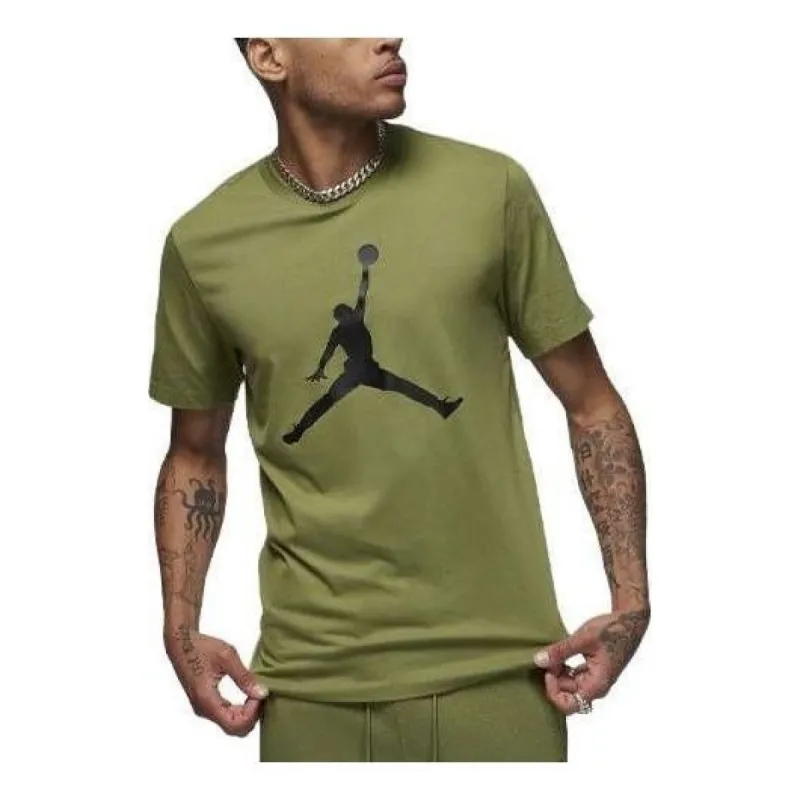 Air Jordan Jumpman Logo T-shirt 'Olive' CJ0921-342 sold by KicksCrew