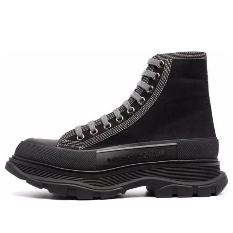 Alexander McQueen Tread Slick High-Top Sneakers 'Black Grey' 662681W4MV81081 sold by KicksCrew