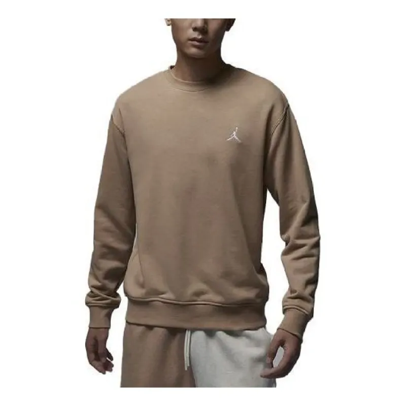 Air Jordan Essentials Logo Sweaters 'Khaki White' FQ1865-200 sold by KicksCrew