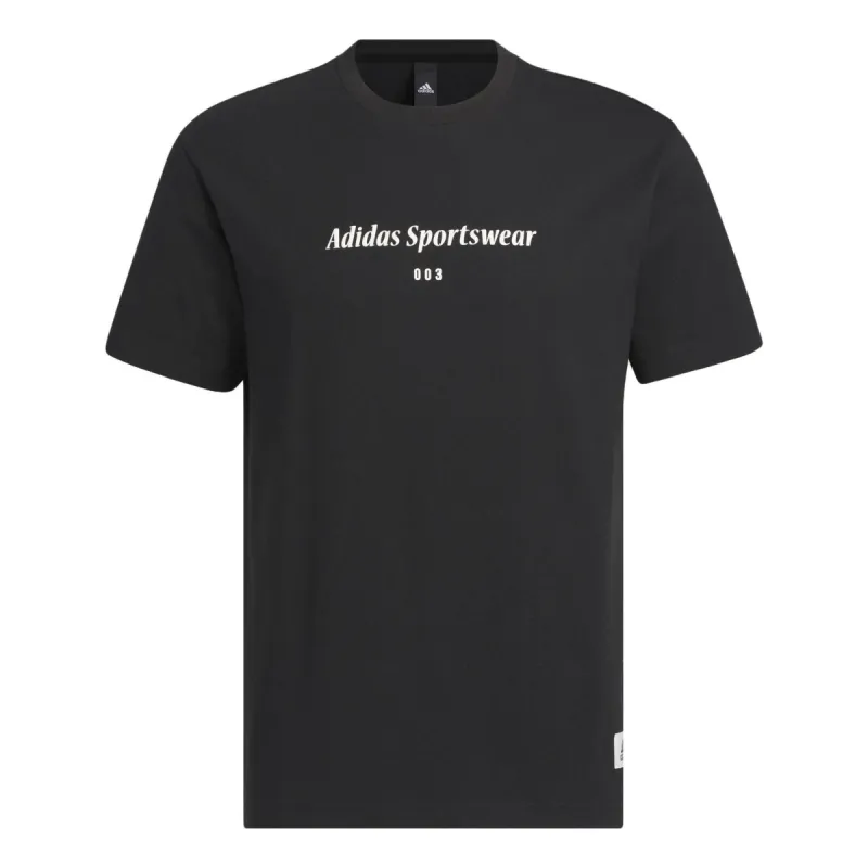 adidas Sportswear Lounge Graphic T-shirt 'Black' IP4991 sold by KicksCrew