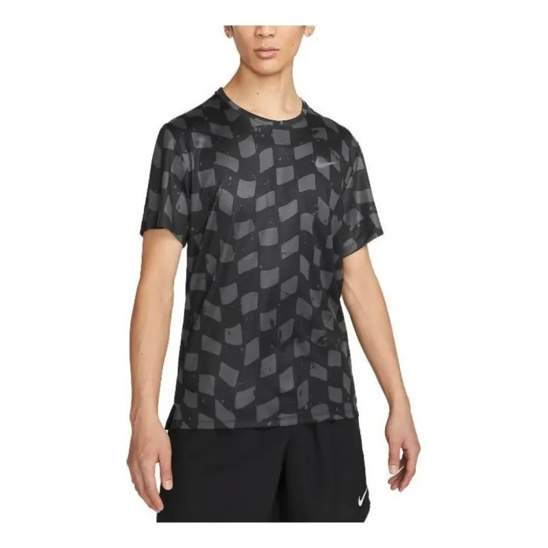 Nike Dri-FIT Miler Short-Sleeve Running Top 'Black' DX0871-060 sold by KicksCrew