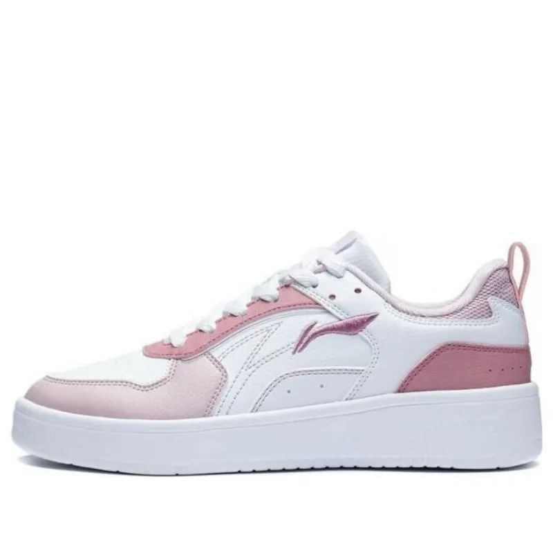 (WMNS) Li-Ning Xingchuan Skate Sneakers 'White Pink' AGCT148-5 sold by KicksCrew
