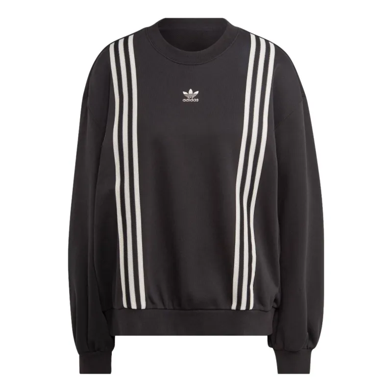 (WMNS) adidas Adicolor 70s 3-Stripes Sweatshirt 'Black' IK7869 sold by KicksCrew