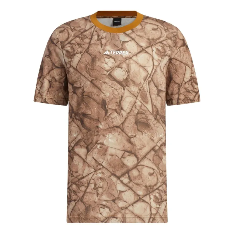 adidas National Geographic Graphic Tencel Short Sleeve Tee 'Brown' IC4941 sold by KicksCrew