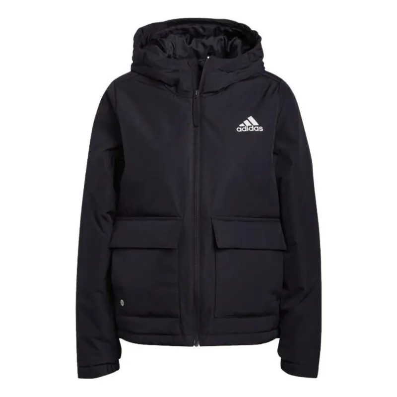 (WMNS) Adidas BSC Sturdy Hooded Jacket 'Black' H65753 sold by KicksCrew