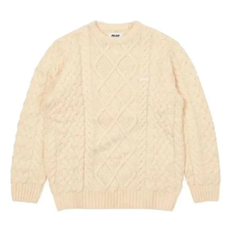 Palace Cable Knit Ecru Sweater 'Beige' PIZ1233442 sold by KicksCrew