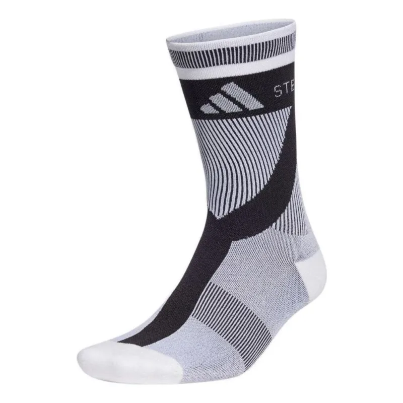 (WMNS) adidas by Stella McCartney Crew Socks 'White Black' HR4316 sold by KicksCrew