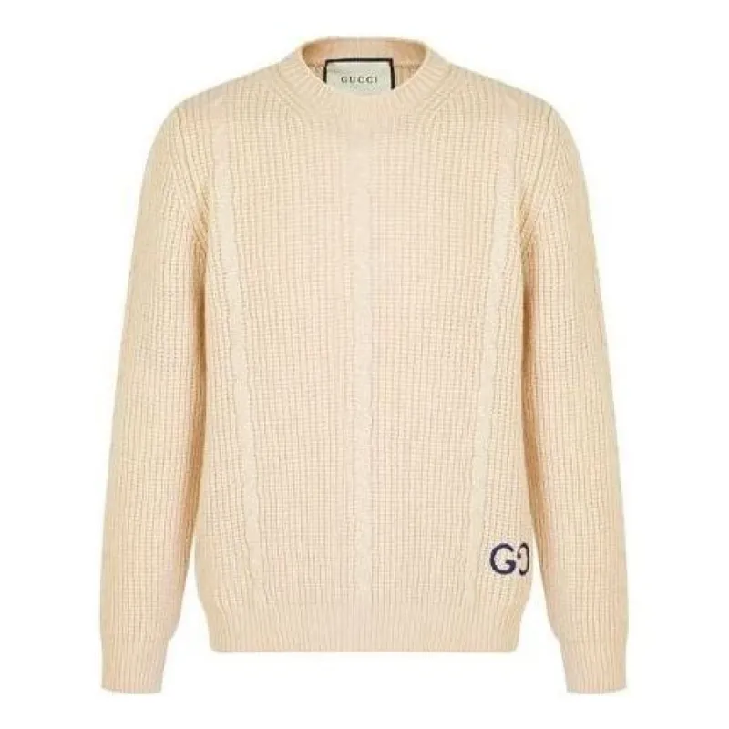 Gucci Waffle-Knit GG Jumper 'Beige' 597732-XKA4K-9772 sold by KicksCrew