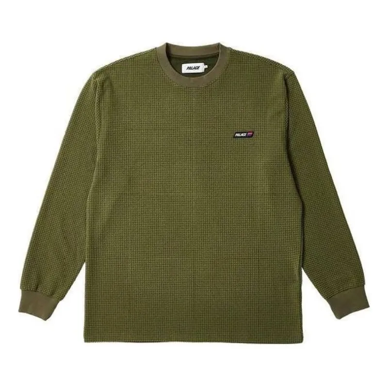 Palace Grid Thermal Longsleeve 'Dark Green Light Green' P25ES052 sold by KicksCrew