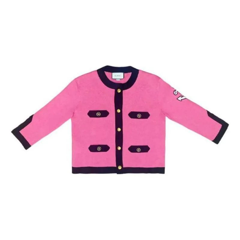 (WMNS) Gucci Fashion Jacket 'Pink Black' 566610-XKAON-5053 sold by KicksCrew