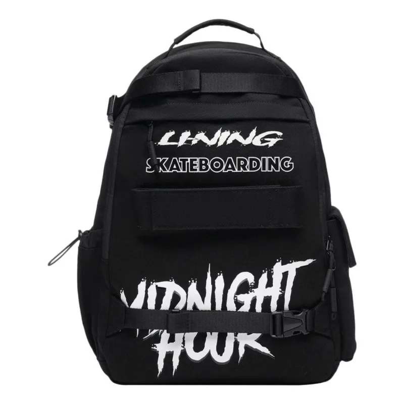 Li-Ning Skateboard Backpack 'Black White' ABSS051-1 sold by KicksCrew