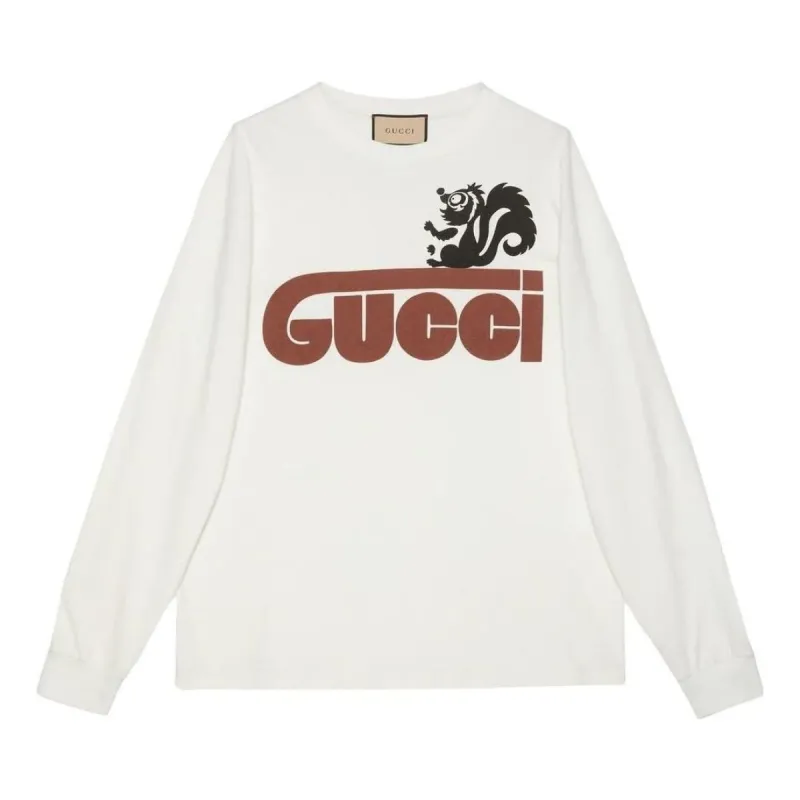 Gucci Long Sleeve Skunk T-Shirt 'White' 581903-XJET3-9095 sold by KicksCrew
