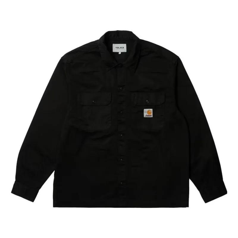 Palace X Carhartt WIP FW23 logo Long Sleeve Shirt 'Black' I032721 sold by KicksCrew