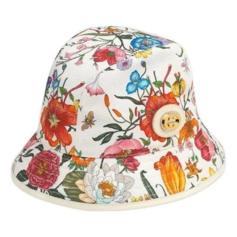(WMNS) Gucci Fedora Hat With Flora Print 'White' 577731-3HH42-9078 sold by KicksCrew