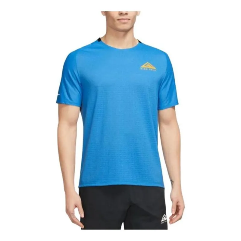 Nike Dri-FIT Trail Solar Chase Short-Sleeve Trail Running Top 'Blue' DV9306-435 sold by KicksCrew