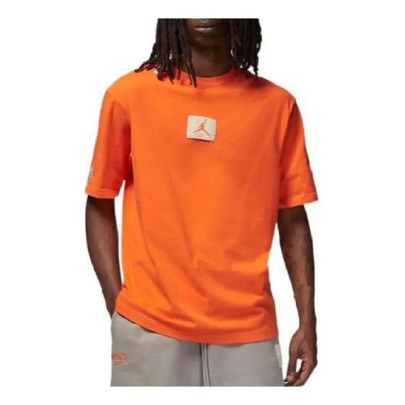 Jordan x Shelflife Logo T-shirt 'Orange' DV7001-819 sold by KicksCrew