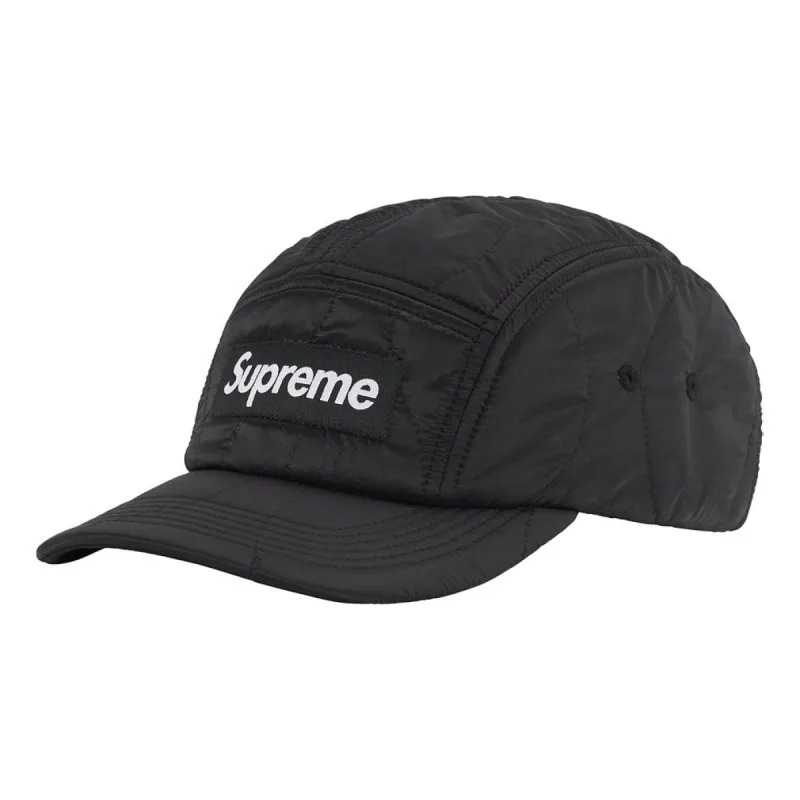 Supreme Quilted Liner Camp Cap 'Black White' SUP-FW22-1066 sold by KicksCrew