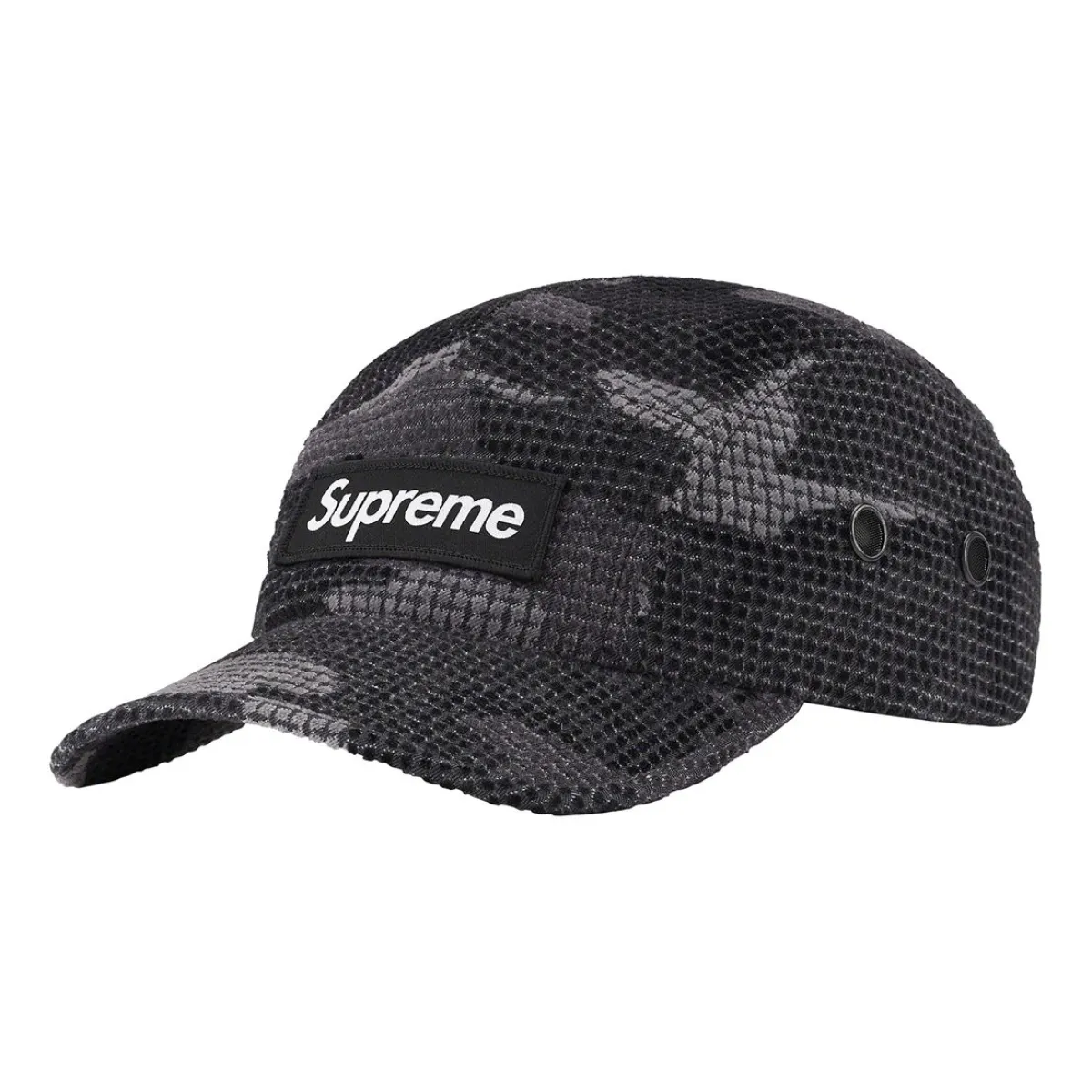Supreme キャンプキャップ　ブラック Supreme シュプリーム 18SS Mesh Side Panel Camp Cap メッシュ
