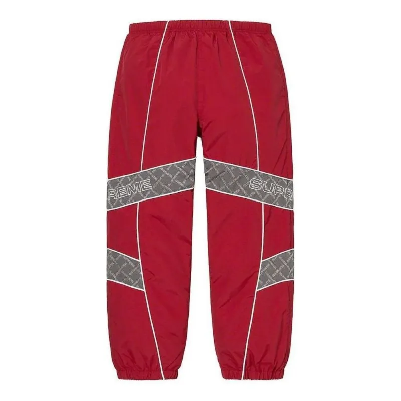 Supreme Jacquard Panel Track Pants 'Red Grey' SUP-FW22-090 sold by KicksCrew
