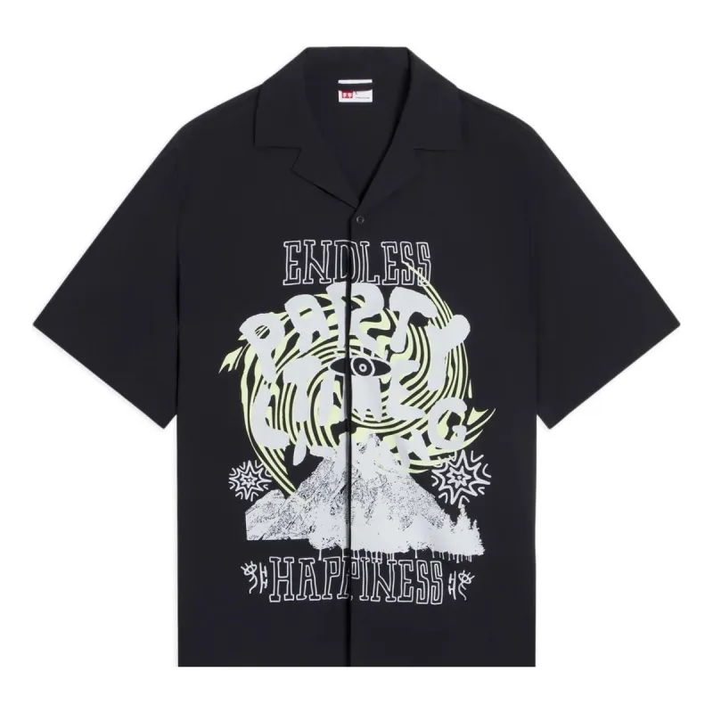Li-Ning Endless Summer Festival Graphic Shirt 'Black' ASHS889-2 sold by KicksCrew