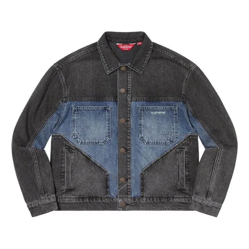 Supreme 2-Tone Paneled Denim Jacket 'Blue Teal' SUP-FW22-013 sold by KicksCrew
