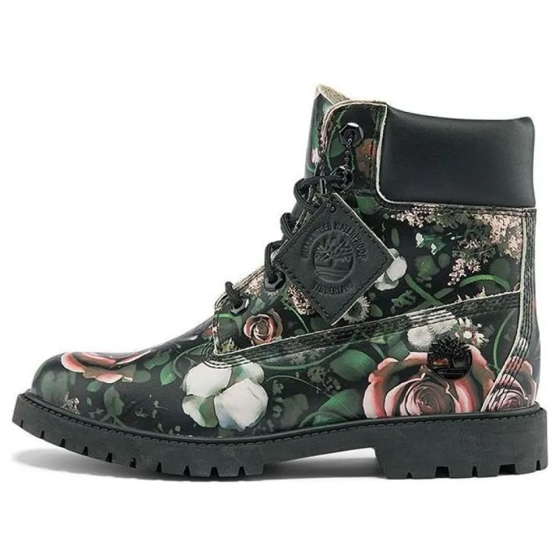 (WMNS) Timberland Heritage 6 Inch Waterproof Boots 'Black Floral Nubuck' A2M7GW sold by KicksCrew