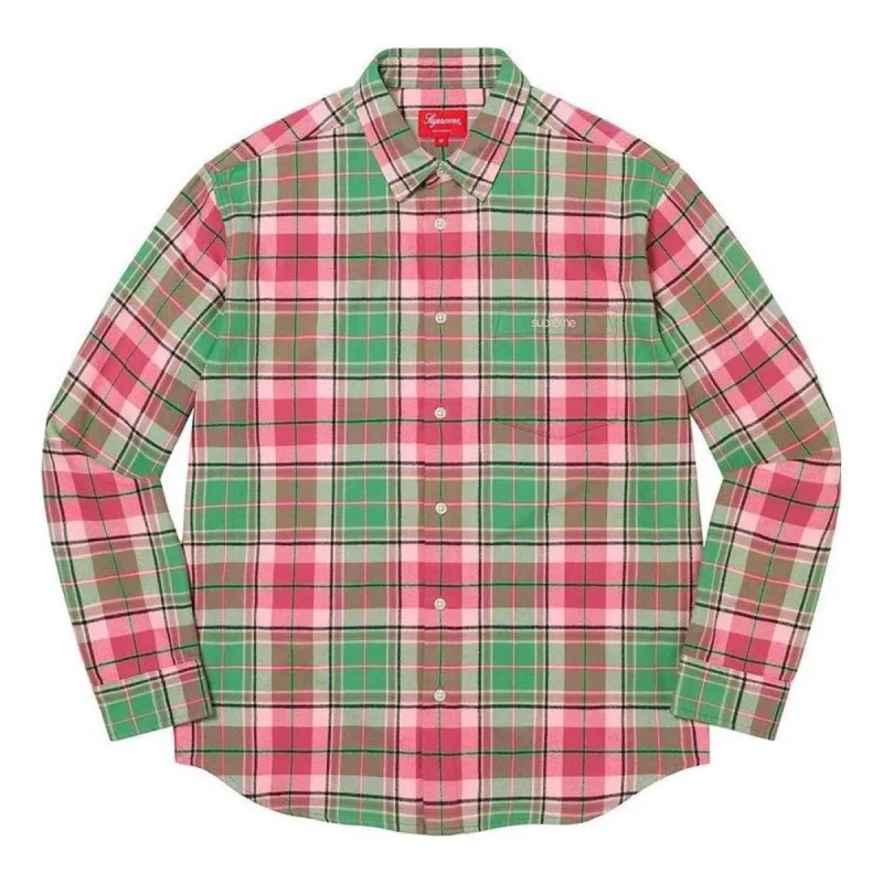 Supreme Plaid Flannel Shirt 'Red Green' SUP-FW22-008 sold by KicksCrew