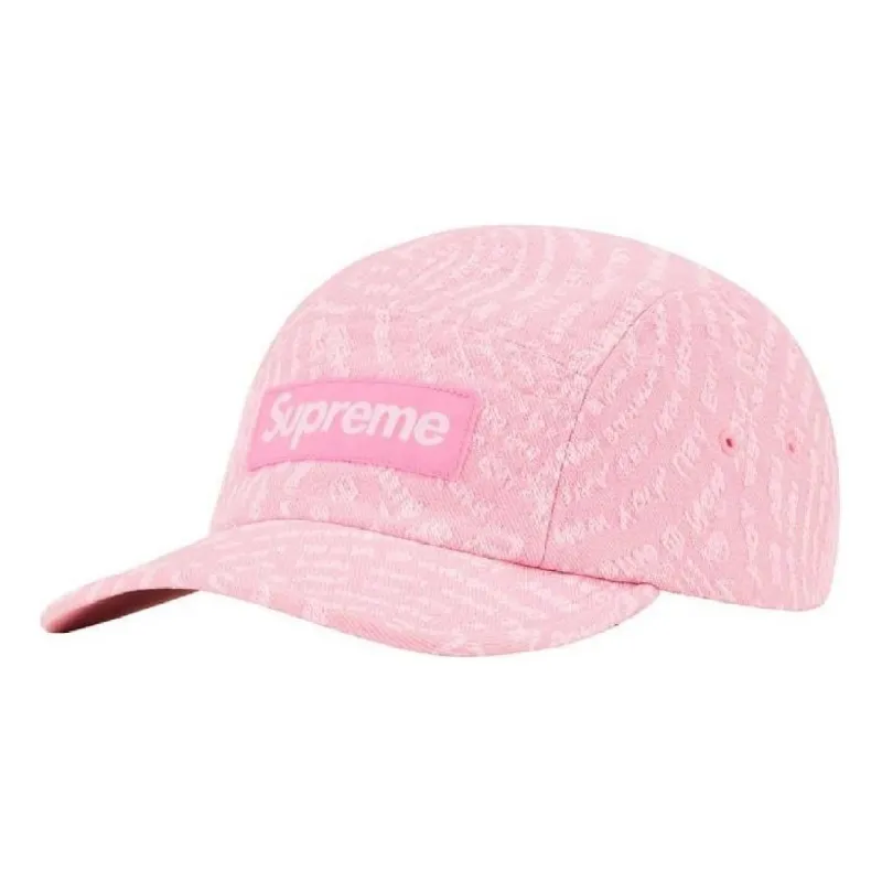 Supreme Circles Jacquard Denim Camp Cap 'Pink White' SUP-FW21-426 sold by KicksCrew