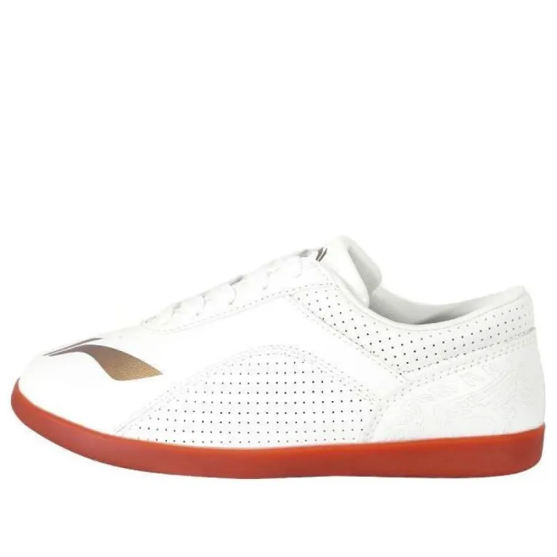 Li-Ning Comfort Tai Chi Shoes 'White Red' ADBL004-1 sold by KicksCrew