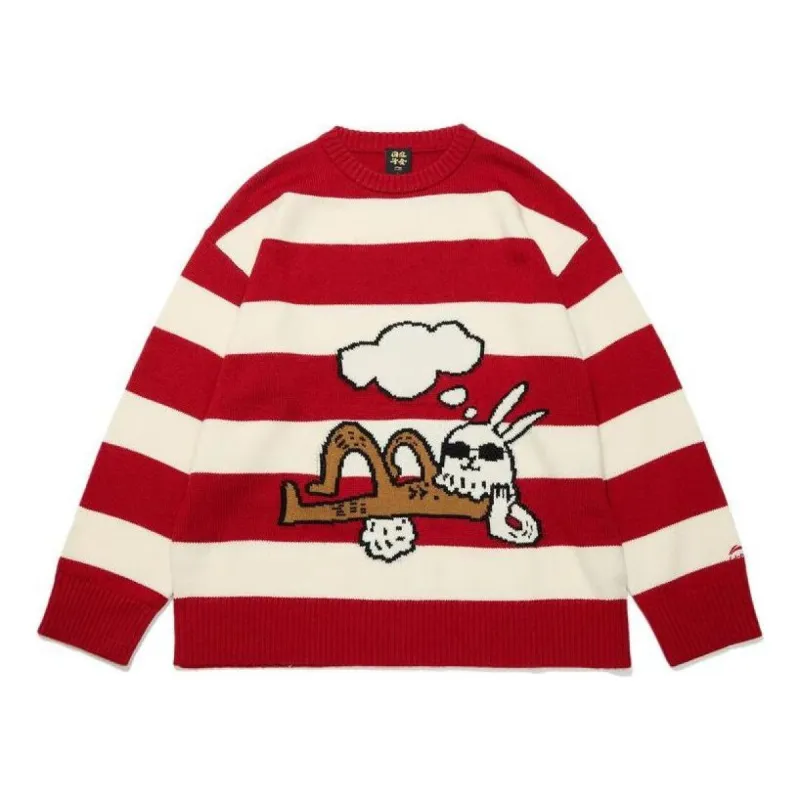 Li-Ning Rijindoujin Cartoon Graphic Sweater 'Red' AMBT009-1 sold by KicksCrew