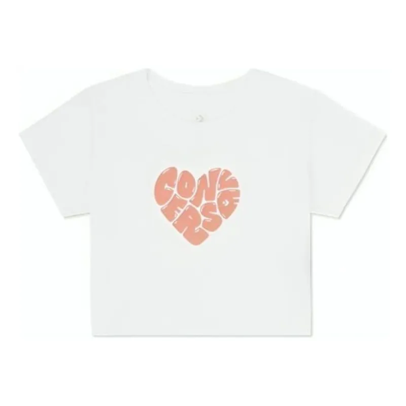 (WMNS) Converse Colourful Heart T-Shirt 'White' 10026369-A01 sold by KicksCrew