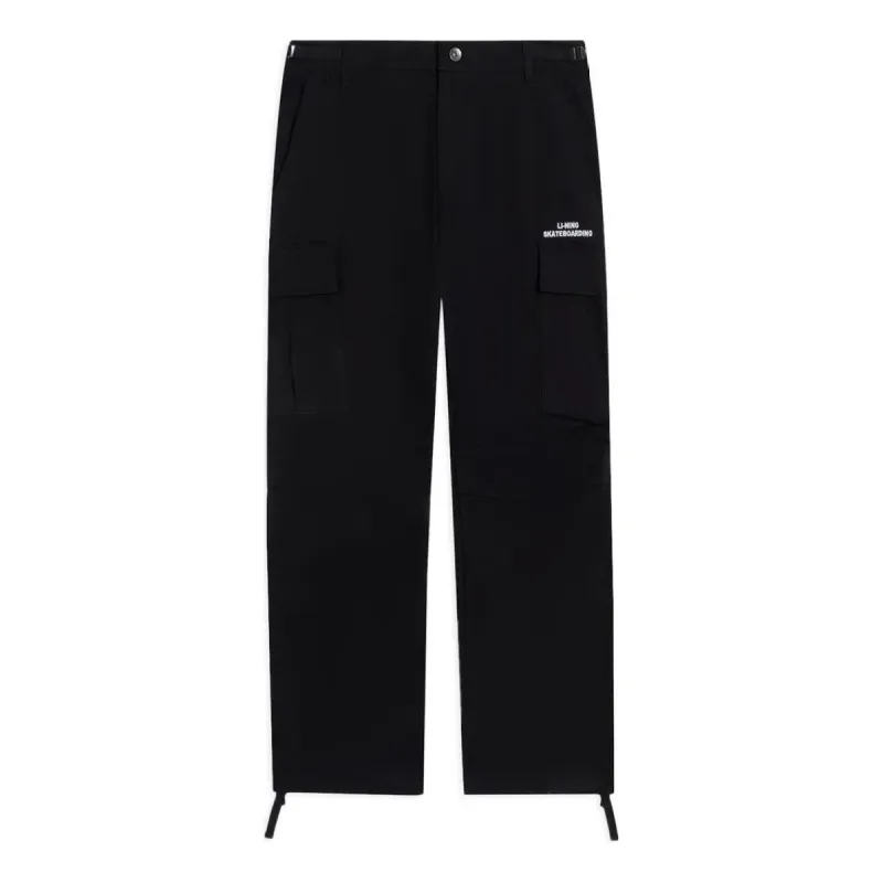 Li-Ning Skateboarding Graphic Straight Cargo Pants 'Black' AKXS801-3 sold by KicksCrew