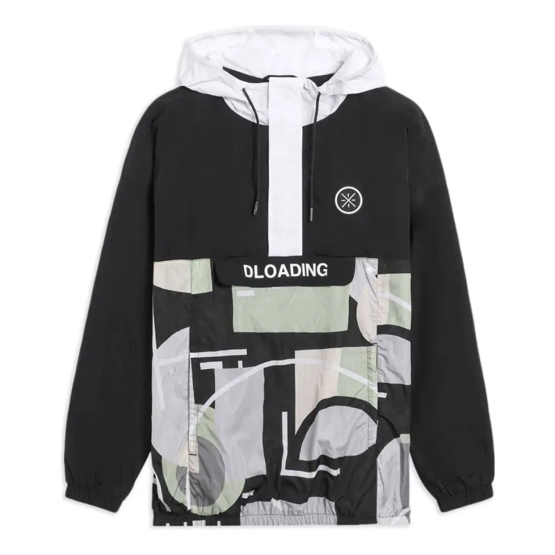 Li-Ning Way Of Wade Dloading Graphic Half Zip Windbreaker 'Black White' AFDS495-1 sold by KicksCrew