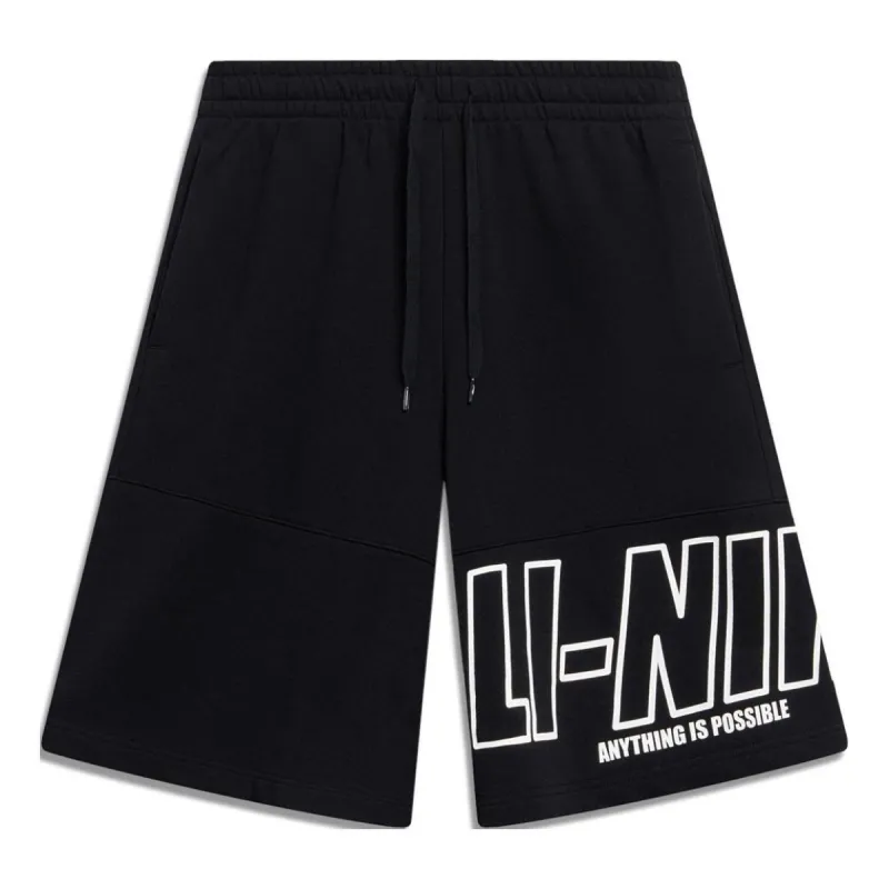Li-Ning Anything Is Possible Graphic Shorts 'Black' AKST597-2 sold by KicksCrew