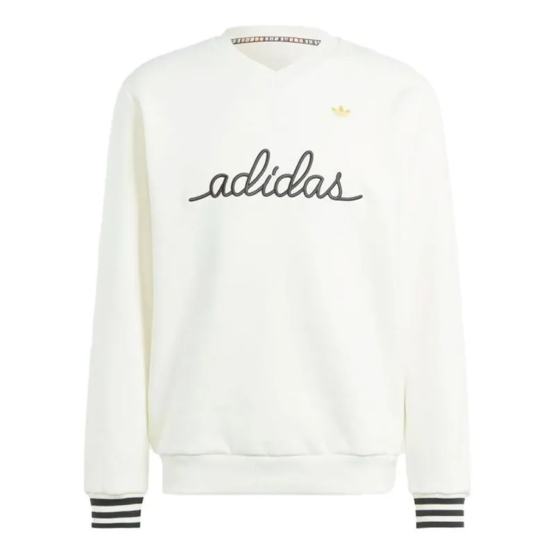 adidas Lifestyle Nice Embroidered Sweatshirt 'White' IR7595 sold by KicksCrew