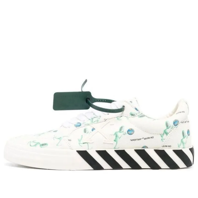 Off-White Vulc Low Canvas Alien Logo Applique 'White Green Black' OMIA085F22FAB0030155 sold by KicksCrew