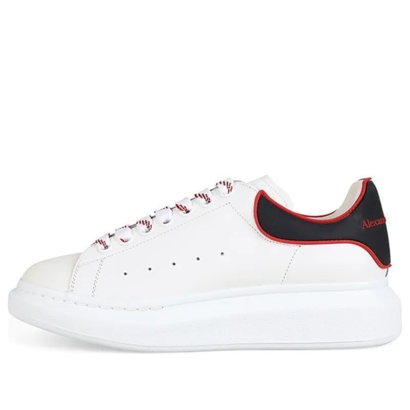Alexander McQueen Oversized Sneaker 'White Black Red Outline' 625156WHXMT9183 sold by KicksCrew