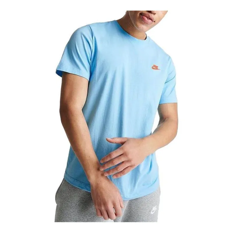 Nike Sportswear Club T-Shirt 'Sky Blue' AR4997-499 sold by KicksCrew