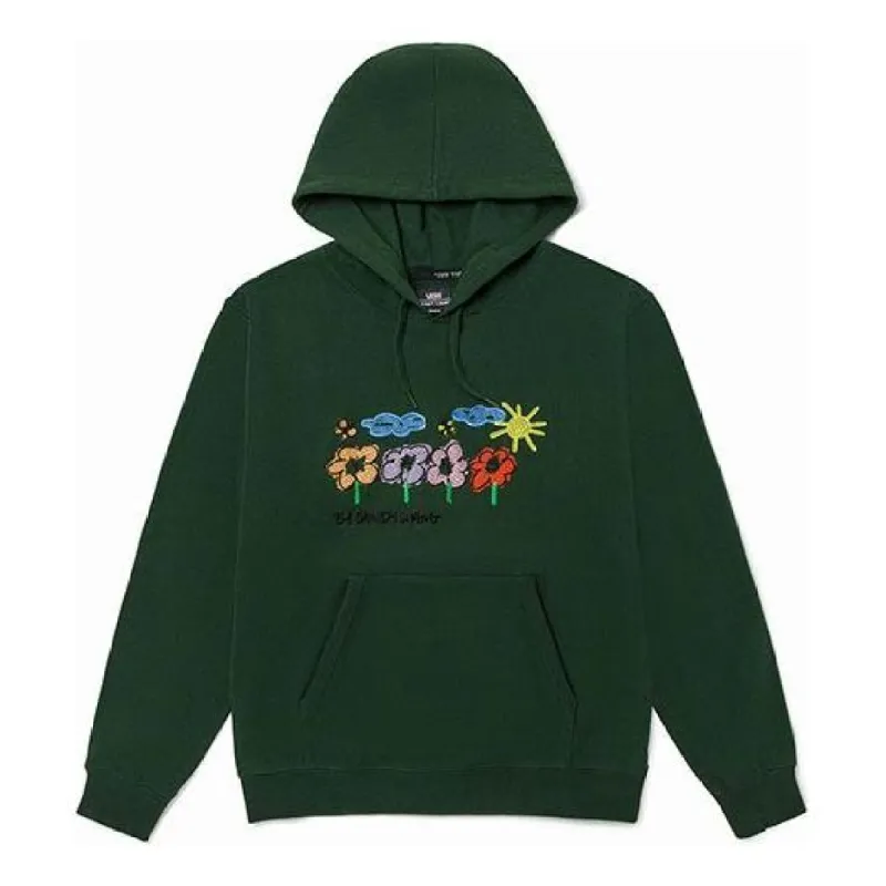 Vans x Sandy Liang Fleece Pullover Hoodie 'Green' VN0A7SDUYRB sold by KicksCrew
