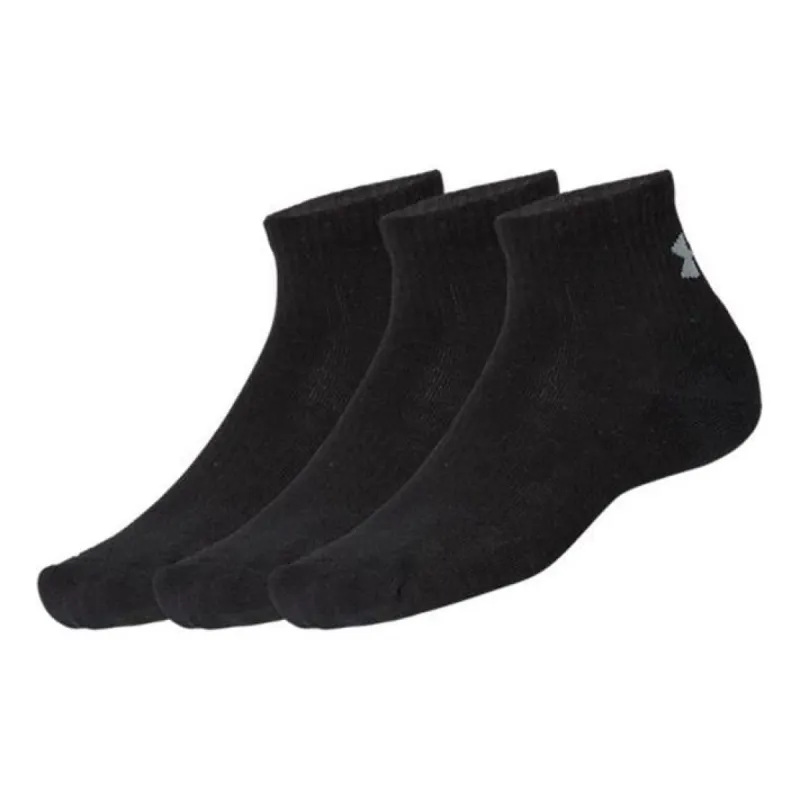 Under Armour Training Cotton Quarter Socks (3 Pack) 'Black' 1346770-001 sold by KicksCrew