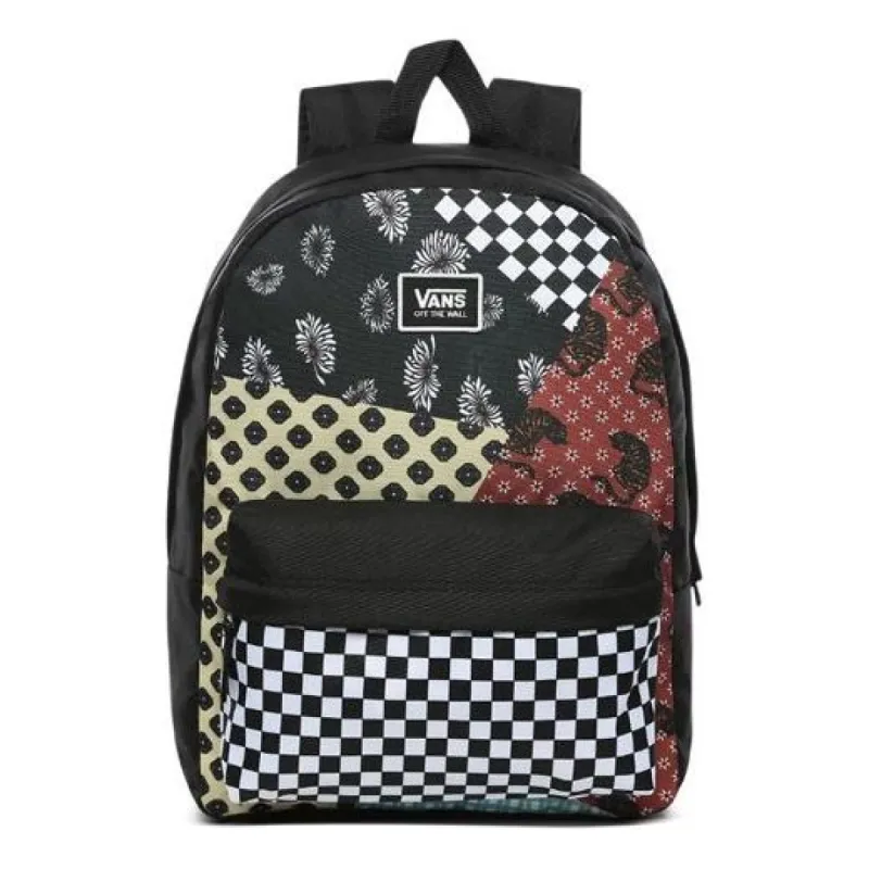 Vans Realm Classic Floral Patchwork Backpack 'Black Multi' VN0A3UI7ZL7 sold by KicksCrew