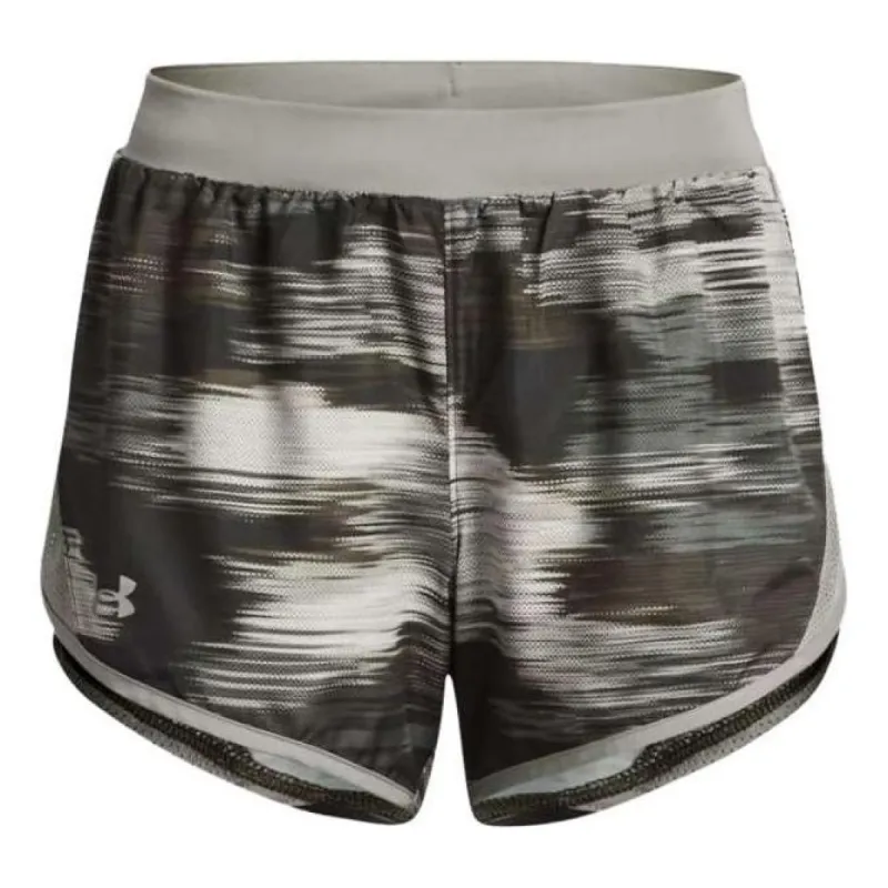 (WMNS) Under Armour Fly-By 2.0 Printed Shorts 'Grey' 1350198-502 sold by KicksCrew